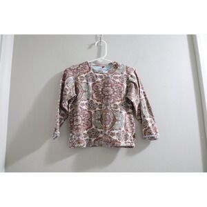 OIlily Girls Long Sleeve Crew Neck Paisley Print Top Shirt‎ Size 5-6